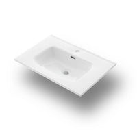 Mobile Bagno 60cm a Terra Effetto Pietra Con Tre Cassetti Specchio e Lampada - Marrone Effetto Pietra
