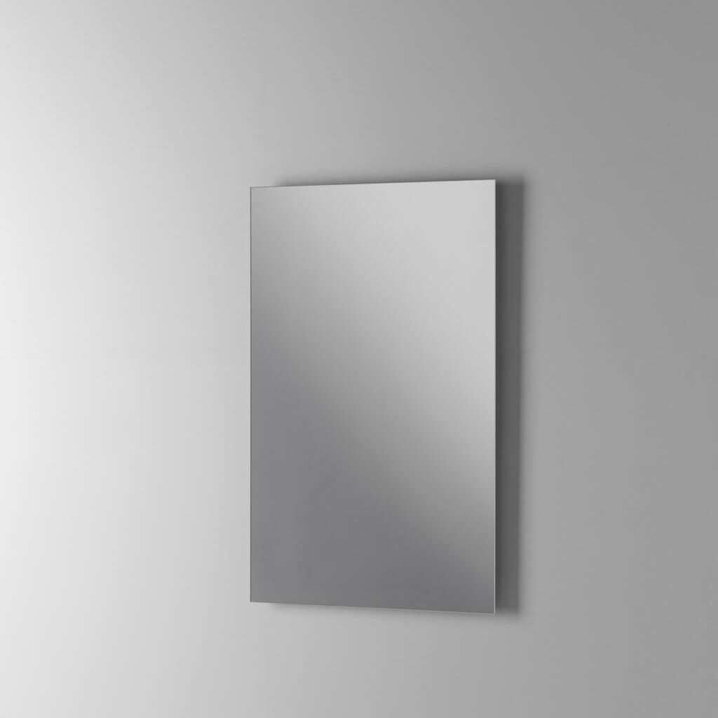 Mobile Bagno 60cm a Terra Effetto Pietra Con Tre Cassetti Specchio e Lampada - Marrone Effetto Pietra