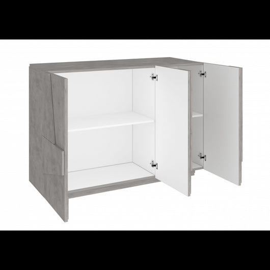 Mobile madia credenza Ping 120 – 3 ante – Cemento Bronx