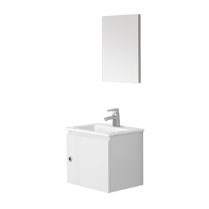 Mobile moderno salvaspazio bianco laccato 50x36,5 cm con anta