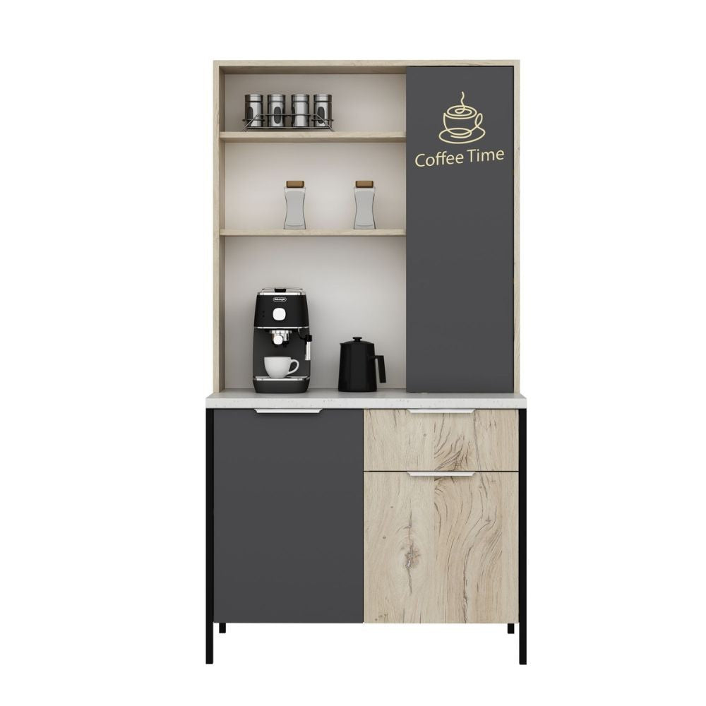 Mobile multiuso Andy rovere antracite 94x50x180H – Funzionalità e stile per ogni spazio