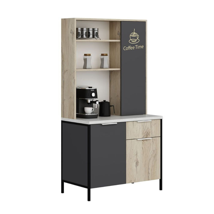 Mobile multiuso Andy rovere antracite 94x50x180H – Funzionalità e stile per ogni spazio