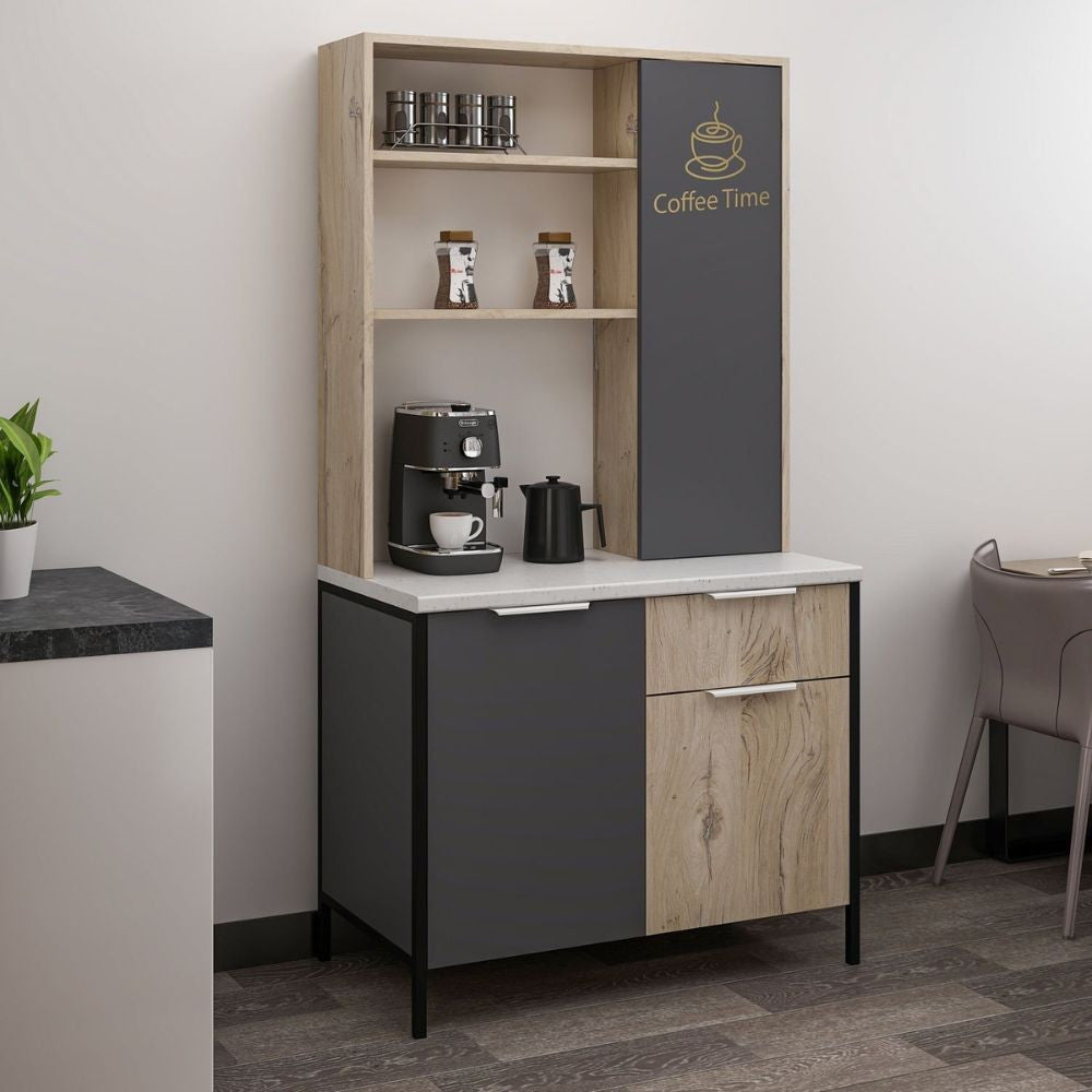 Mobile multiuso Andy rovere antracite 94x50x180H – Funzionalità e stile per ogni spazio