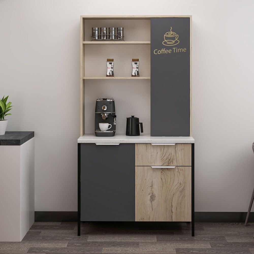 Mobile multiuso Andy rovere antracite 94x50x180H – Funzionalità e stile per ogni spazio