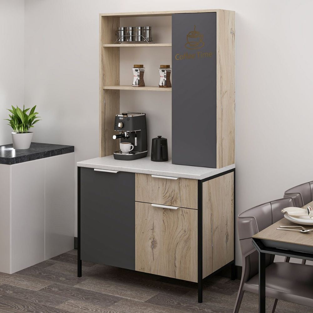 Mobile multiuso Andy rovere antracite 94x50x180H – Funzionalità e stile per ogni spazio