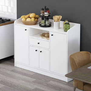 Mobile multiuso Arina bianco 4 ante e cassetto 120x35x90H