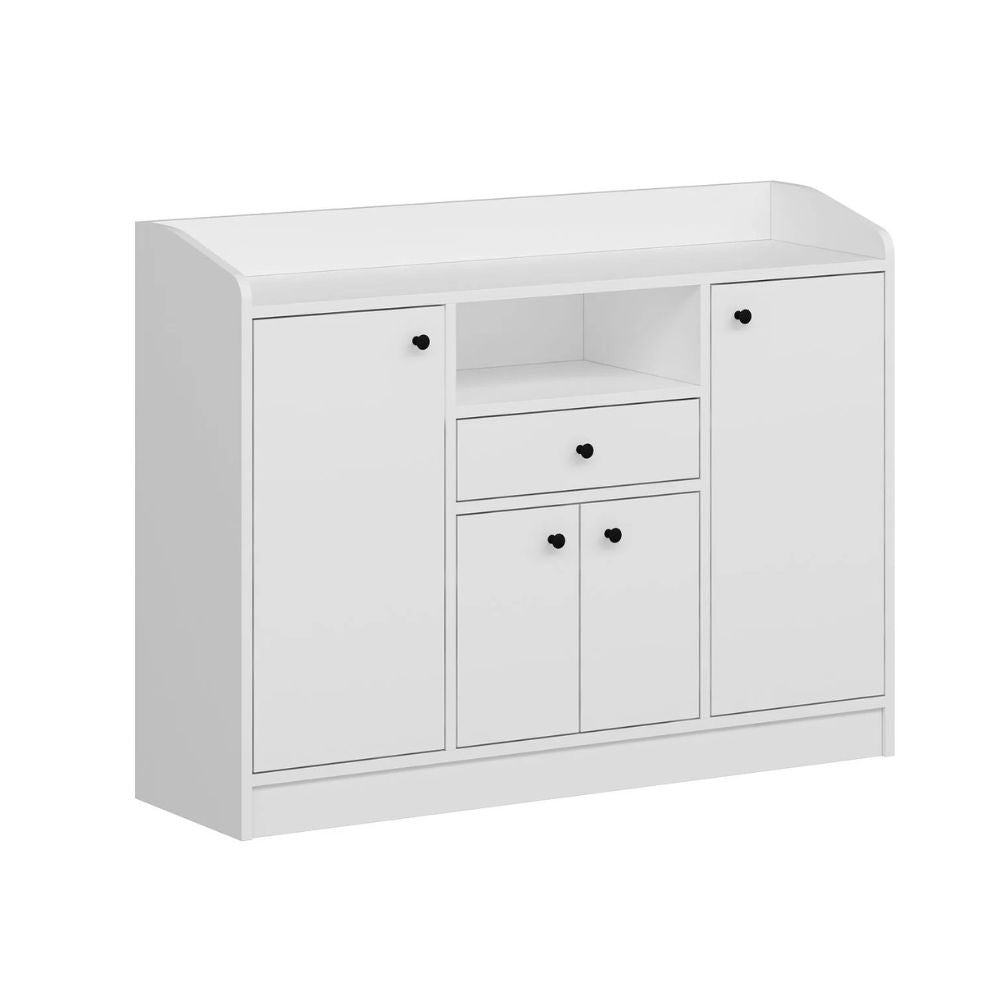 Mobile multiuso Arina bianco 4 ante e cassetto 120x35x90H