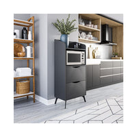 Mobile multiuso con cassetti Gorki colore antracite