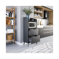 Mobile multiuso con cassetti Gorki colore antracite