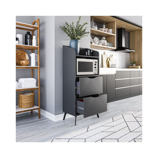 Mobile multiuso con cassetti Gorki colore antracite