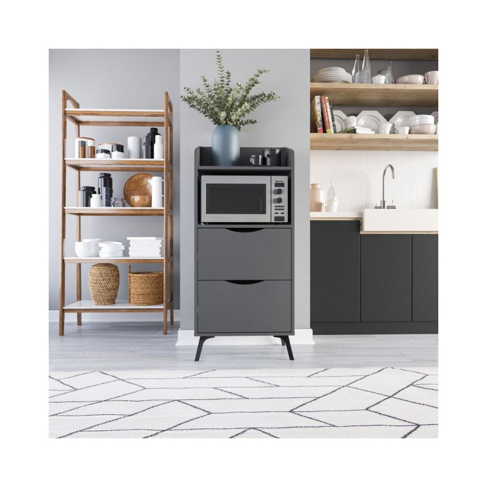 Mobile multiuso con cassetti Gorki colore antracite