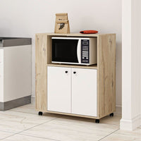 Mobile multiuso elegante e funzionale rovere e bianco Monni 82x45x95H – Ordine e Design