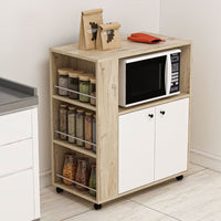 Mobile multiuso elegante e funzionale rovere e bianco Monni 82x45x95H – Ordine e Design