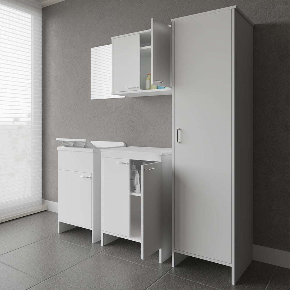 Mobile multiuso lavanderia 45x50 cm in PVC con ripiano interno Kandy