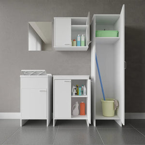 Mobile multiuso lavanderia 45x50 cm in PVC con ripiano interno Kandy