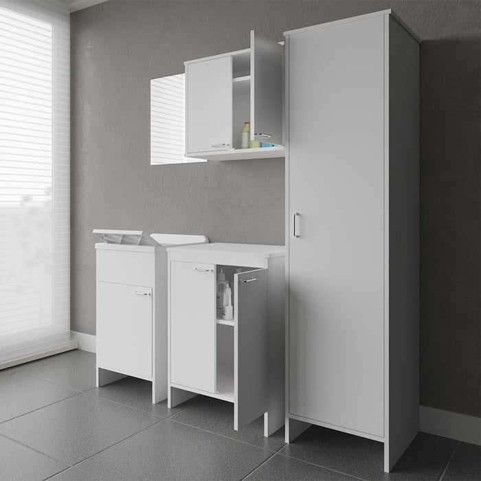 Mobile multiuso lavanderia 60x50 cm in PVC con ripiano interno Kandy