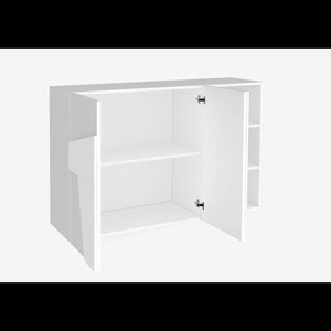 Mobile Multiuso Ping 120 2 Ante/ 3 Vani Colore Bianco Lucido