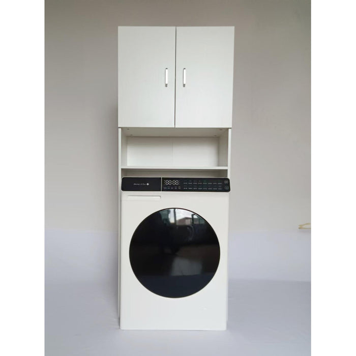 Mobile Per Lavatrice Bianco Legno Dover Dimensione 65x31,5x170cm