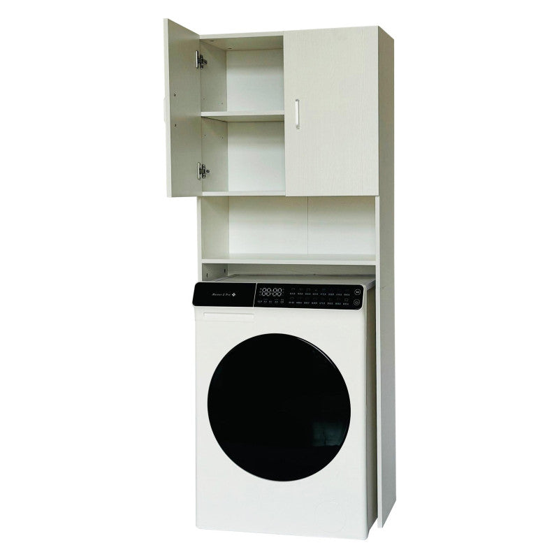 Mobile Per Lavatrice Bianco Legno Dover Dimensione 65x31,5x170cm