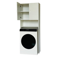 Mobile Per Lavatrice Bianco Legno Dover Dimensione 65x31,5x170cm