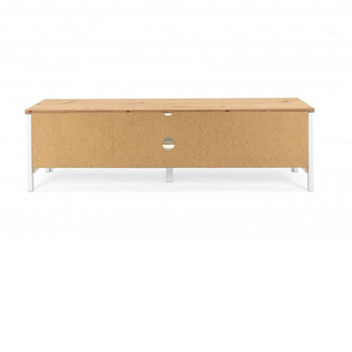 Porta TV moderno Bianco opaco e quercia, ZFRTVP2A2COP