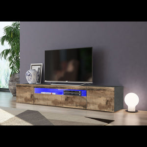 Mobile Porta TV Daiquiri – 200cm – Ardesia e Acero Pereira