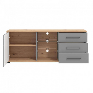 MOBILE PORTA TV LISABON TV ROVERE ARTIGIANO E GRIGIO GRAFITE