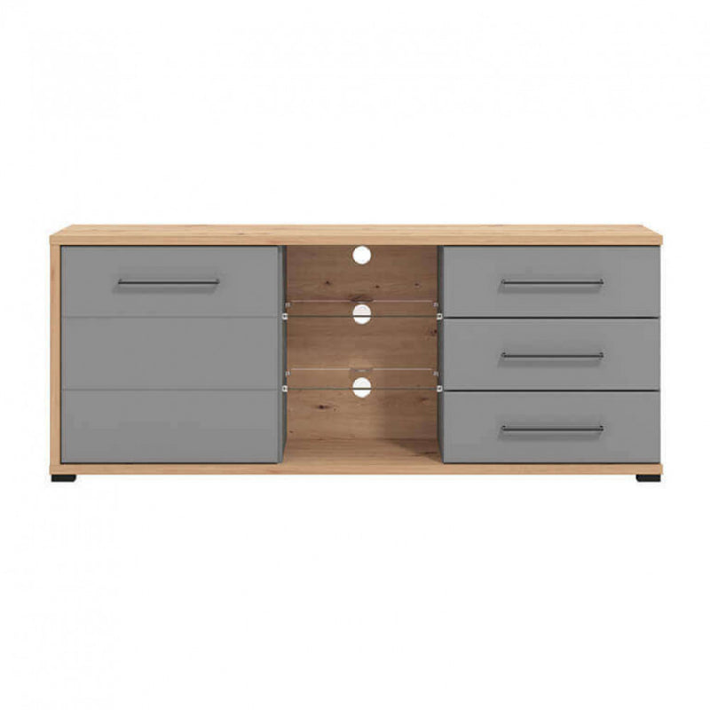 MOBILE PORTA TV LISABON TV ROVERE ARTIGIANO E GRIGIO GRAFITE