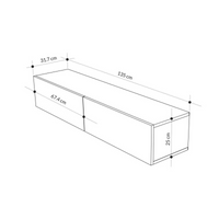 Mobile porta TV sospeso Francy rovere antracite ante a ribalta