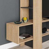 Mobile porta TV Troya rovere antracite con anta a ribalta