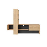 Mobile porta TV Troya rovere antracite con anta a ribalta