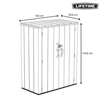 Mobile Portaoggetti da Giardino in Resina Simil Legno 140x70