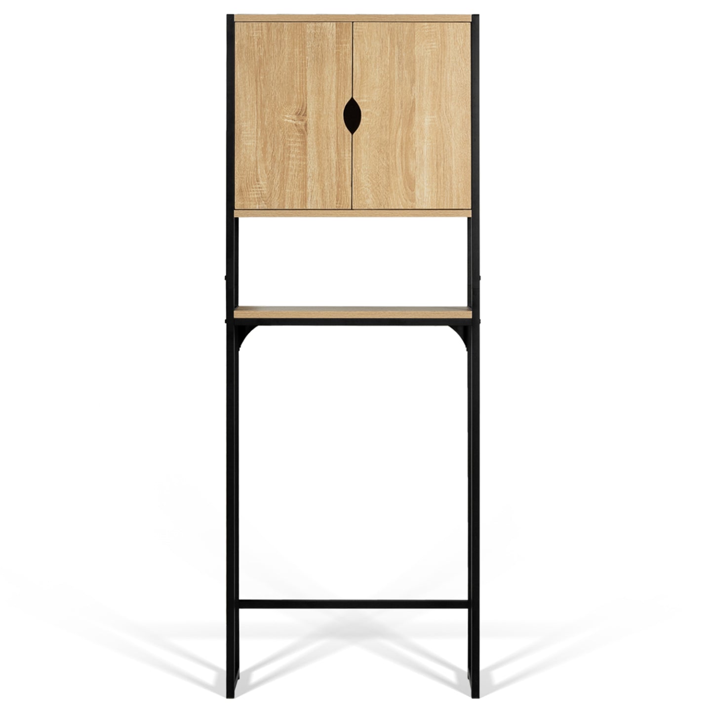 IDMarket - Mobile scaffale sopra WC con armadio DETROIT design industriale