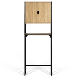 IDMarket - Mobile scaffale sopra WC con armadio DETROIT design industriale