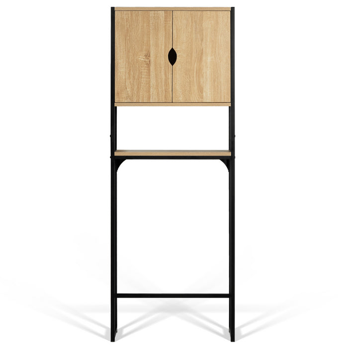 IDMarket - Mobile scaffale sopra WC con armadio DETROIT design industriale