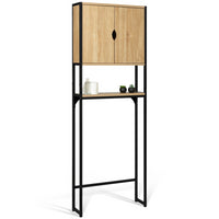 IDMarket - Mobile scaffale sopra WC con armadio DETROIT design industriale
