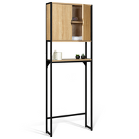 IDMarket - Mobile scaffale sopra WC con armadio DETROIT design industriale