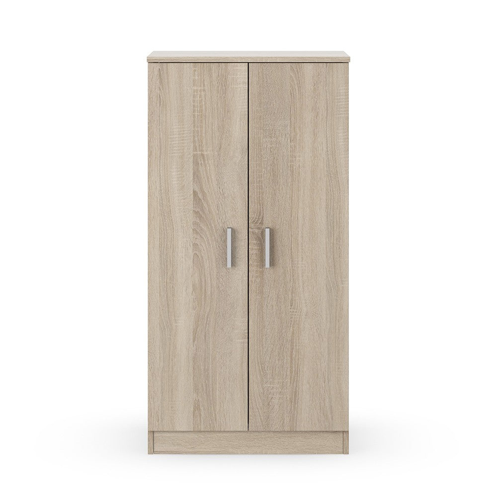 Mobile scarpiera H 180 cm in legno rovere canadese con ante e ripiani regolabili