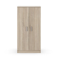 Mobile scarpiera H 180 cm in legno rovere canadese con ante e ripiani regolabili