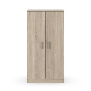 Mobile scarpiera H 180 cm in legno rovere canadese con ante e ripiani regolabili