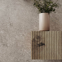Mobile sospeso 100 cm cannettato rovere naturale lavabo in resina Tevere