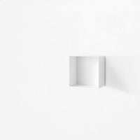 Mobile Bagno 120cm | Lavabo, Doppio Cassettone, Specchio Con Lampada E Cubi Porta Oggetti - Base superiore rovere miele + base inferiore bianco opaco