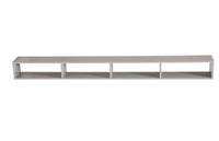 Mobile Bagno Sospeso 100cm Con Cassetto, Pensile a Giorno, Specchio e Lampada - Laccato Bianco Opaco + Pensile Grigio Chiaro