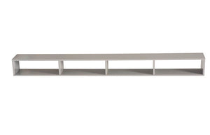 Mobile Bagno Sospeso 100cm Con Cassetto, Pensile a Giorno, Specchio e Lampada - Laccato Bianco Opaco + Pensile Grigio Chiaro