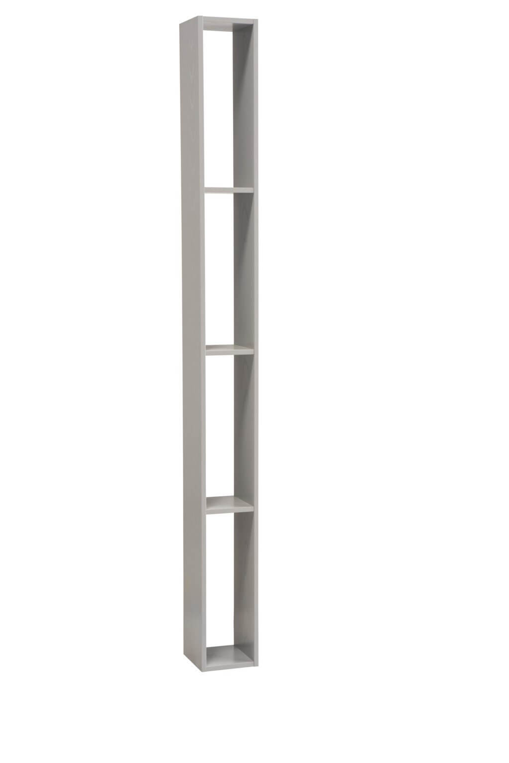 Mobile Bagno Sospeso 100cm Con Cassetto, Pensile a Giorno, Specchio e Lampada - Laccato Bianco Opaco + Pensile Grigio Chiaro