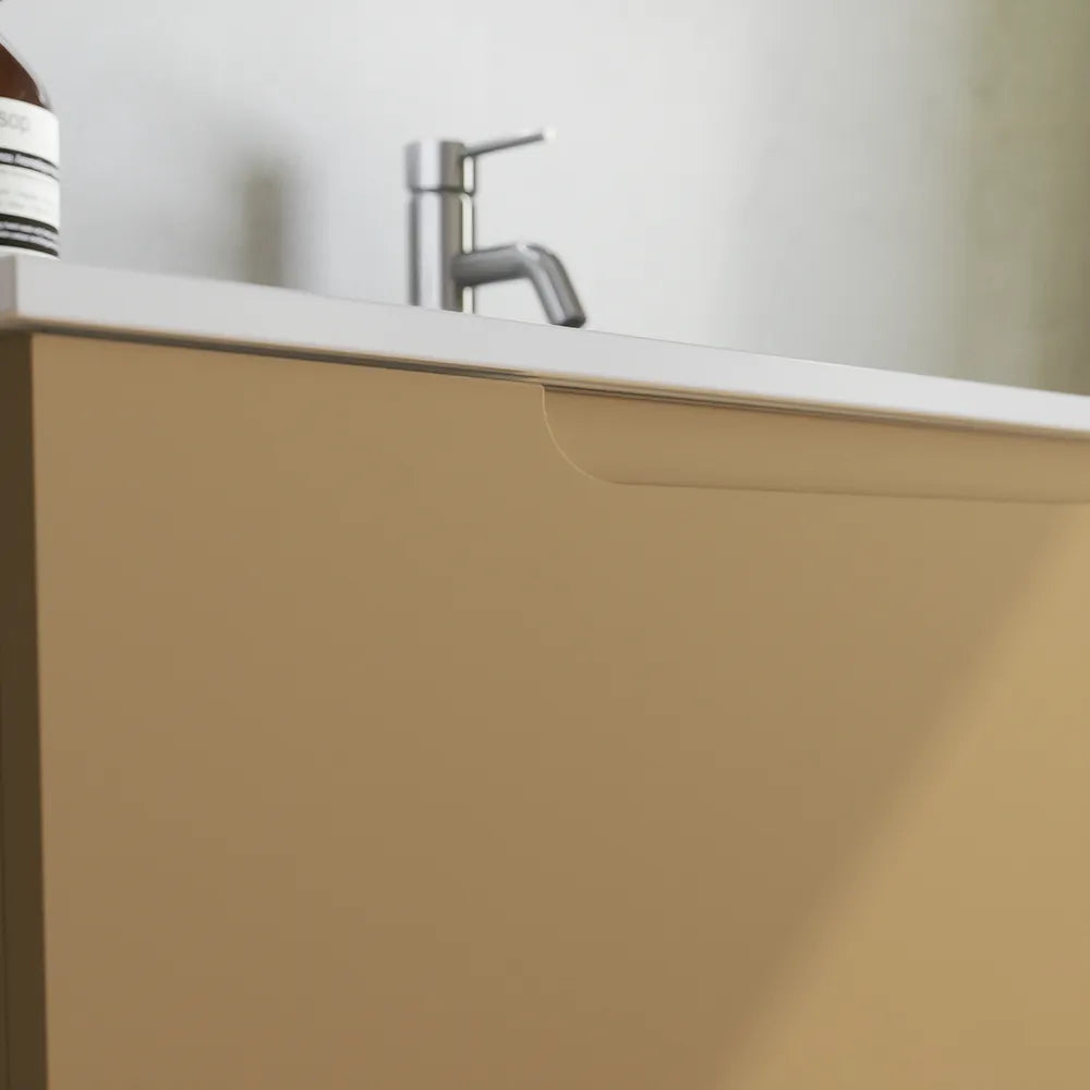 Mobile bagno sospeso 80cm un cassetto sabbia opaco con lavabo | Ardenne