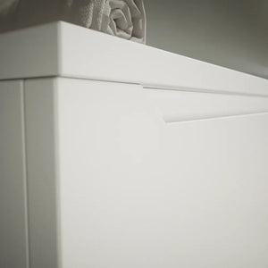 Mobile bagno sospeso 120 cm bianco opaco un cassettone con top | Bako