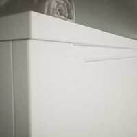 Mobile bagno sospeso 90 cm bianco opaco un cassettone con top | Bako