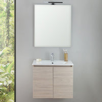 Mobile bagno sospeso legno chiaro olmo da 60cm alba