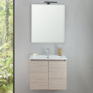 Mobile bagno sospeso legno chiaro olmo da 60cm alba